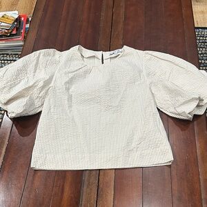 Joe's Jeans Cream Puff Sleeve Blouse